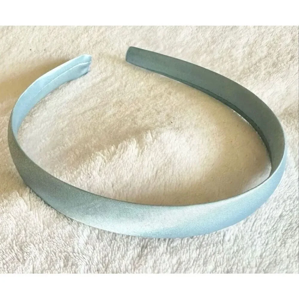 Light blue preppy satin headband